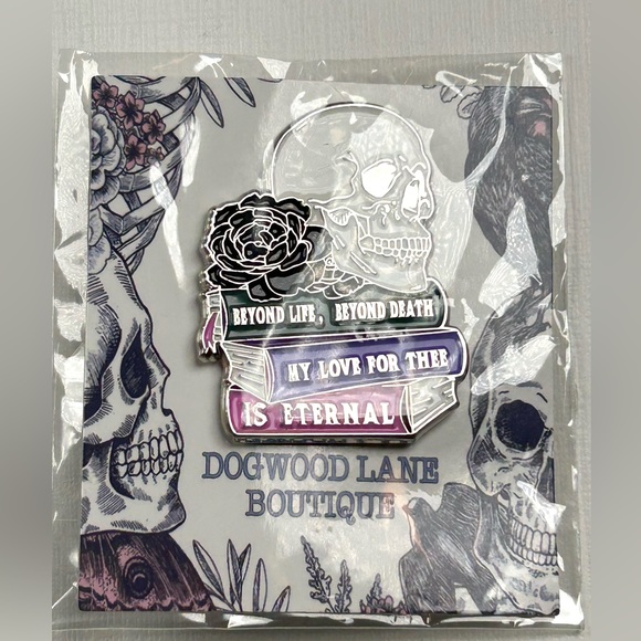 New Enamel Pin Dogwood Lane Beyond Life Beyond Death My Love For Thee is Eternal - Picture 1 of 2